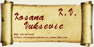 Kosana Vukšević vizit kartica